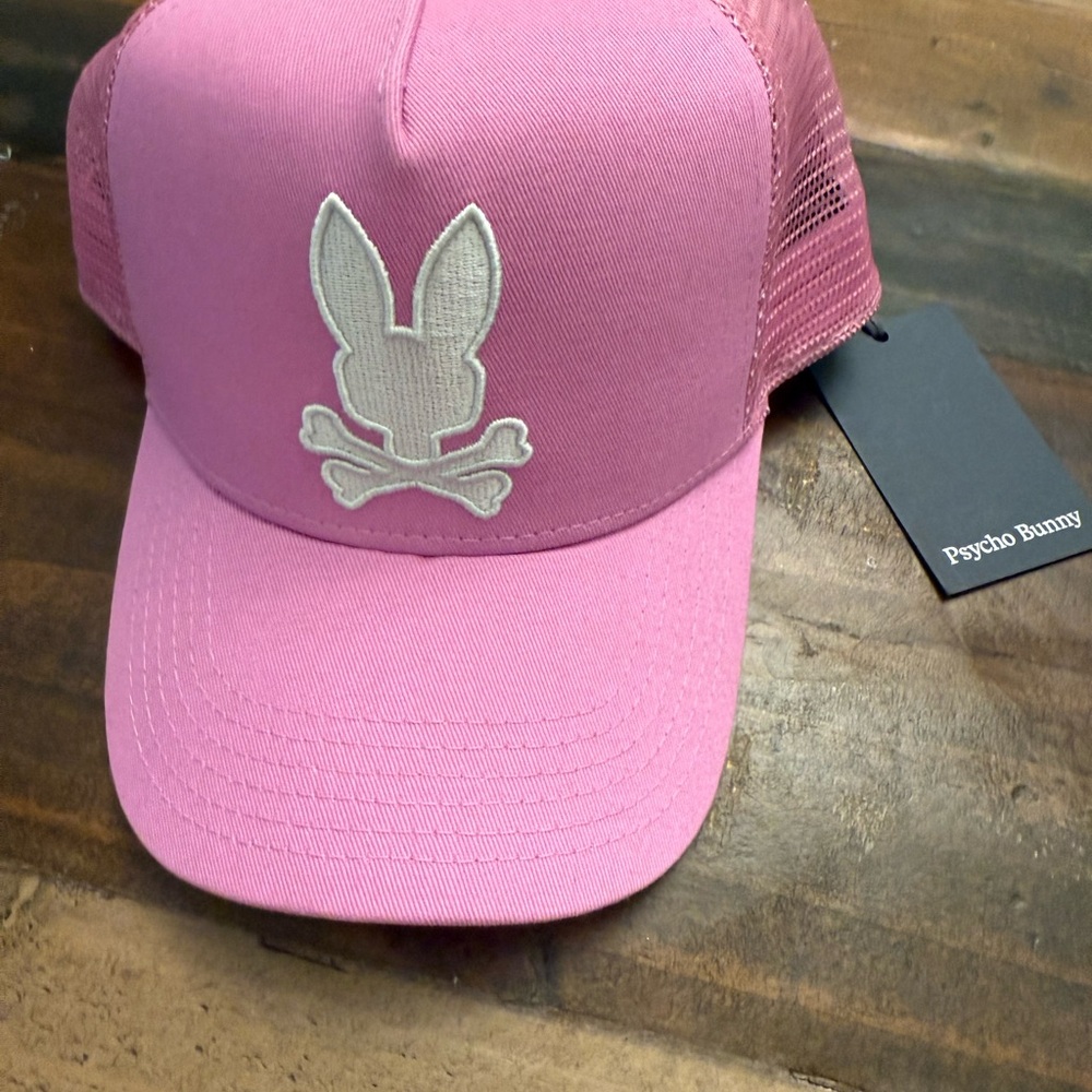 Psycho Bunny Pink Trucker Hat
